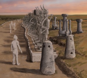 Ricostruzione strada Monte Prama