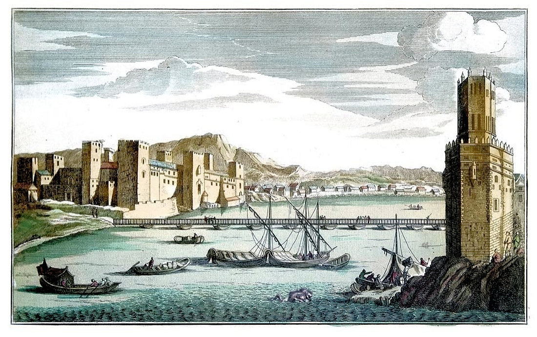 el castillo de san Jorges sevilla ponte di barche