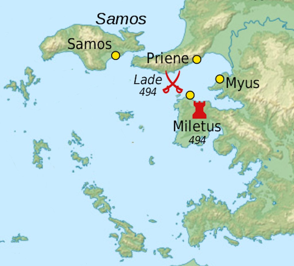 Questa immagine ha l'attributo alt vuoto; il nome del file è 1024px-Ionian_revolt_Battle_of_Lade.jpg