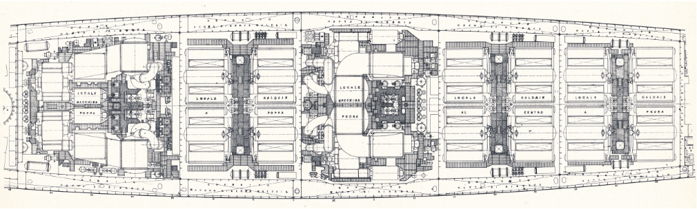 Questa immagine ha l'attributo alt vuoto; il nome del file è 6-La-sistemazione-originale-dell-apparato-motore-del-Trieste-Archivio-CRDA-da-orizzonte-mare-Bizzarri-ed.-Roma-1977.png