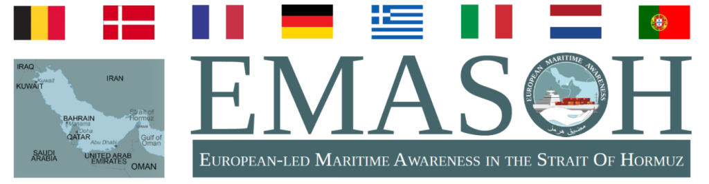 Questa immagine ha l'attributo alt vuoto; il nome del file è European-Maritime-Awareness-in-the-Strait-of-Hormuz-EMASOH-1024x267.png