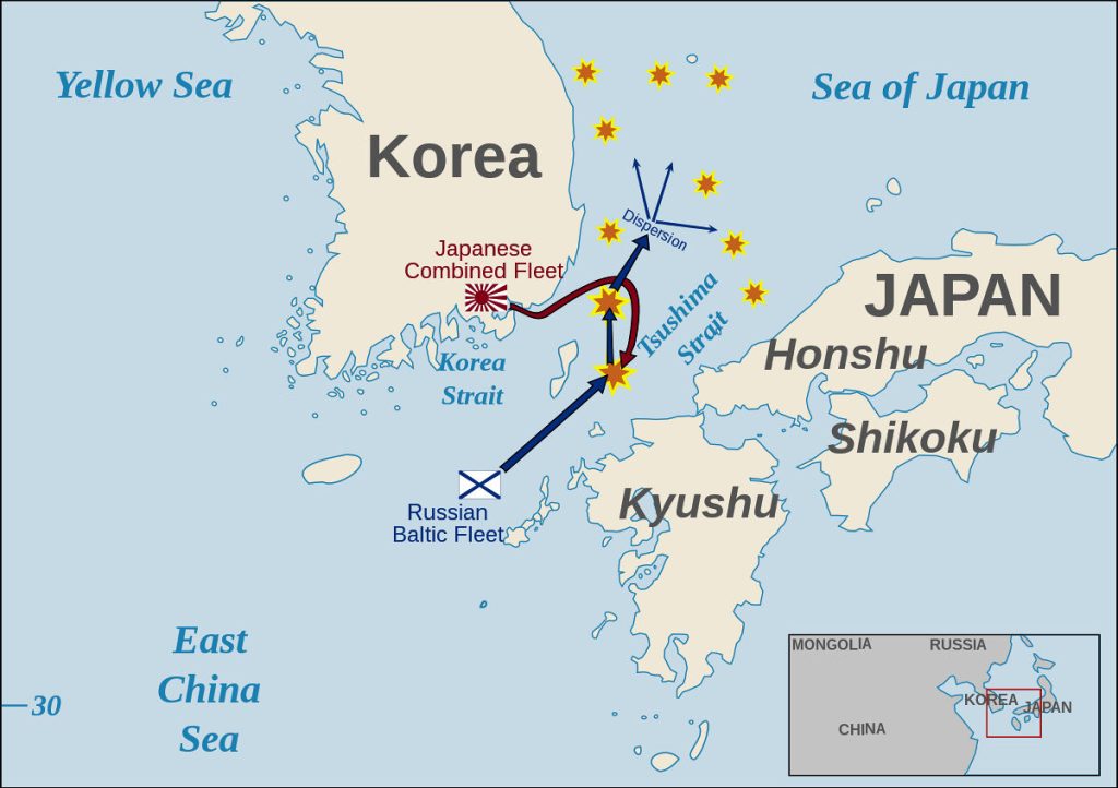 Questa immagine ha l'attributo alt vuoto; il nome del file è STORIA-MARINA-RUSSA-GIAPPONESE-Tsushima_battle_map-sl-1024x722.jpg