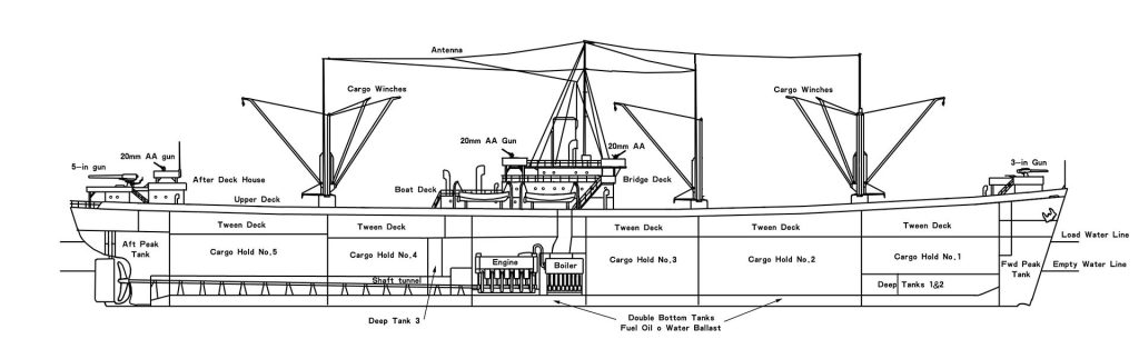 Questa immagine ha l'attributo alt vuoto; il nome del file è STORIA-MARINA-USA-Libertyship_linedrawing_en-1024x305.jpg