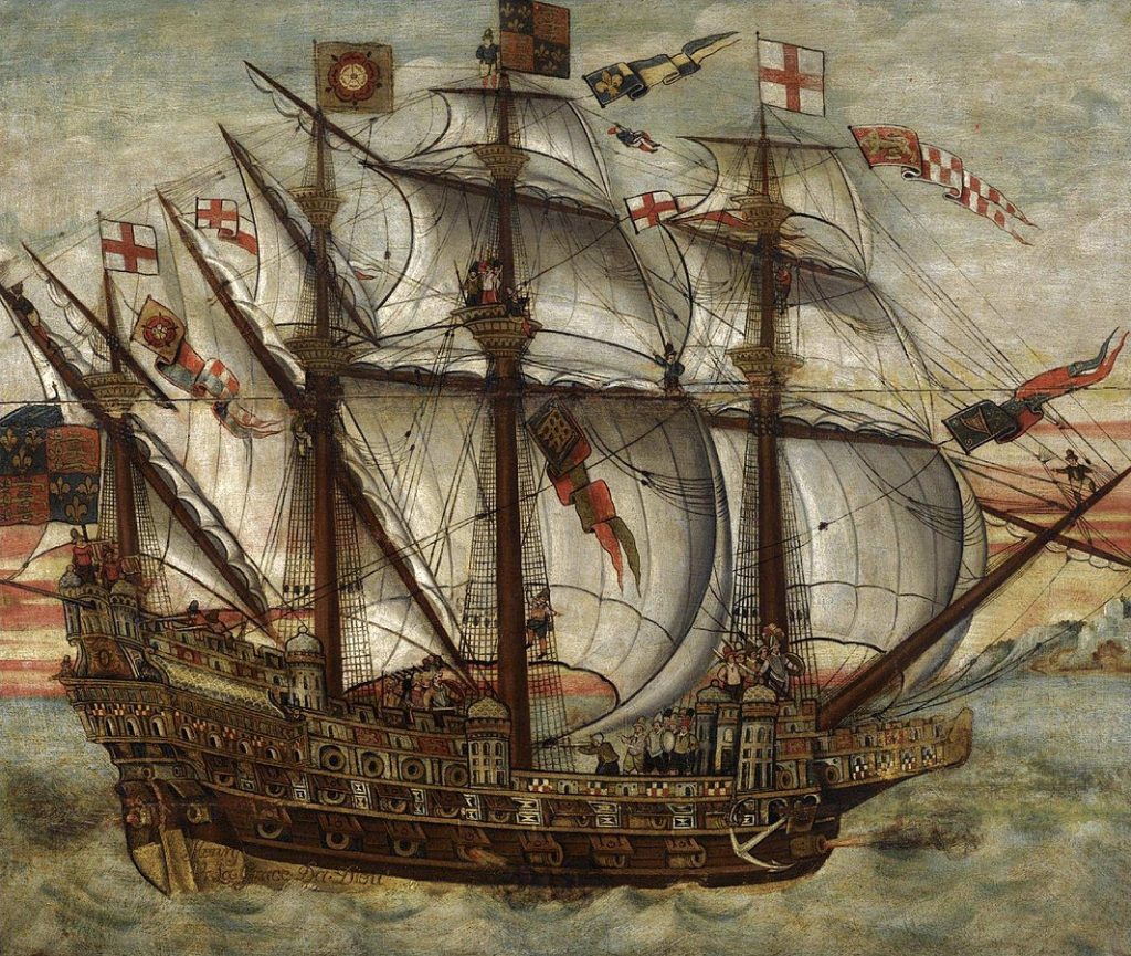Questa immagine ha l'attributo alt vuoto; il nome del file è STORIA-UK-GRACE-A-DIEU-English_school_-_c._1575_the_Henry_Grace_a_Dieu_The_Great_Harry_oil_on_panel_Sothebys_sale_L09635_Oct._29_2009-1024x865.jpg