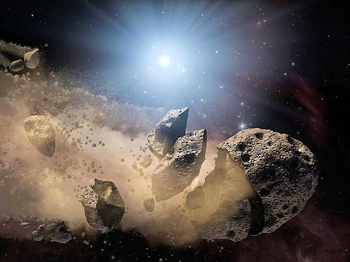 ASTRONOMIA-ASTEROIDI-NASA-JPL-AsteroidDisruptedByStar-ArtistConcept