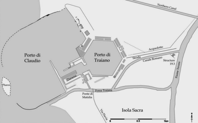 Questa immagine ha l'attributo alt vuoto; il nome del file è STORIA-NAVALE-ROMANA-Porto_Esagonale_di_Traiano.jpg