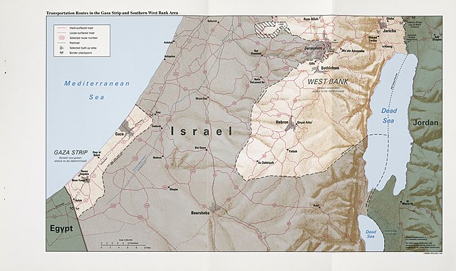 Questa immagine ha l'attributo alt vuoto; il nome del file è ISRAELE-640px-The_Gaza_Strip__West_Bank_-_a_map_folio_LOC_2011591411-19.jpg