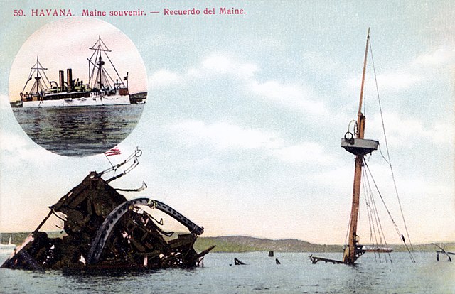 Questa immagine ha l'attributo alt vuoto; il nome del file è Havana_-_Maine_wreck.jpg