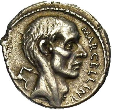 Questa immagine ha l'attributo alt vuoto; il nome del file è storia-romana-Denarius_Publius_Cornelius_Lentulus_Marcellinus_3_Obverse.png