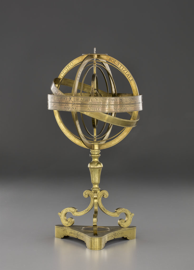 Questa immagine ha l'attributo alt vuoto; il nome del file è Giovanni_Maccari_Sfera_armillare_1673_Museo_Civico_di_Modena-736x1024.png