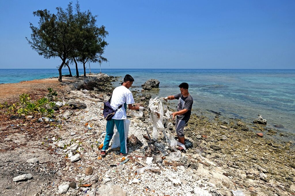 Questa immagine ha l'attributo alt vuoto; il nome del file è PLASTIC-1200px-Membersihkan_Sampah_di_Pulau_Tidung_Pulau_Tidung-1024x683.jpg
