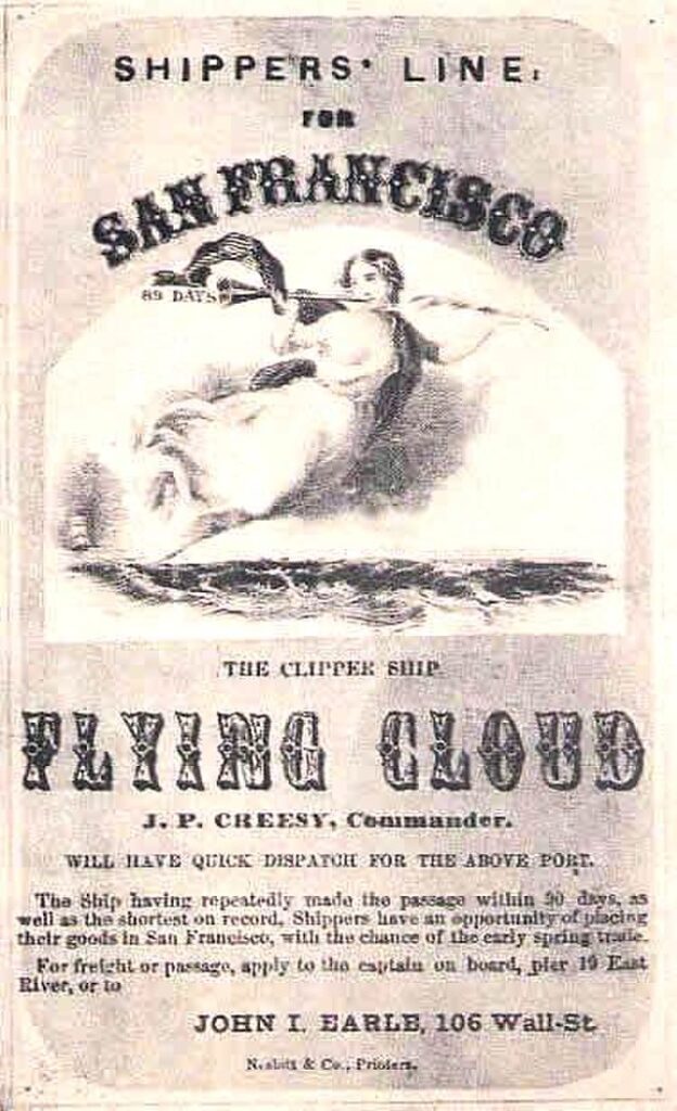 Questa immagine ha l'attributo alt vuoto; il nome del file è 640px-FLYING_CLOUD_Clipper_ship_sailing_card-624x1024.jpg