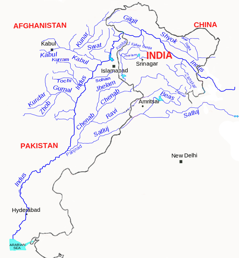 Questa immagine ha l'attributo alt vuoto; il nome del file è Indus_river_basin.jpg