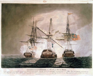 Le_Droits_de_L'Homme_attacked_by_two_frigates